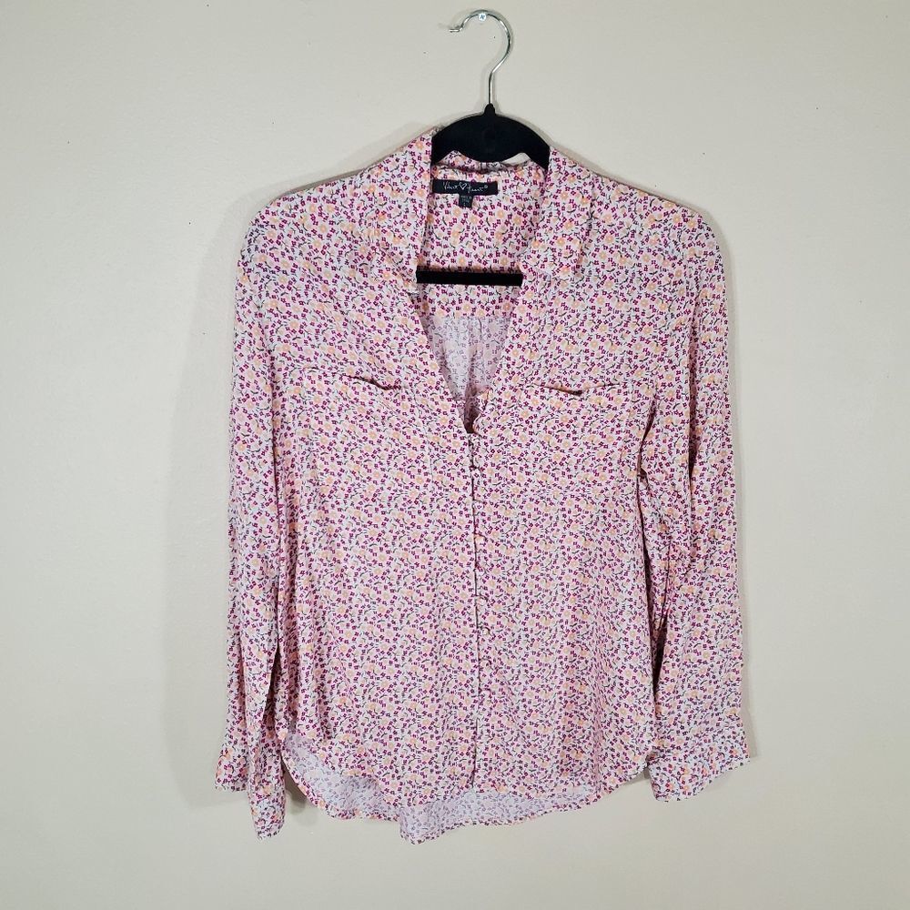 Velvet Heart Floral Button Down Blouse